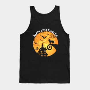 Australian Cattle Dog Full Moon Red Blue Heeler Halloween Tank Top